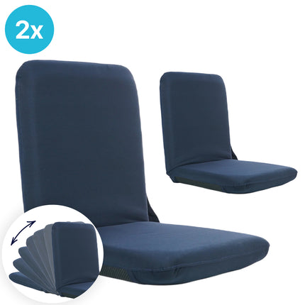 2 Stück EvoNautic Klappbarer Sitz- und Liegestuhl / 7 Positionen Paketangebot