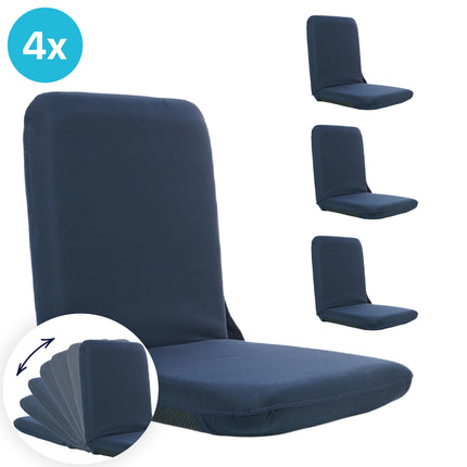 4 Stück EvoNautic Klappbarer Sitz- und Liegestuhl / 7 Positionen Paketangebot