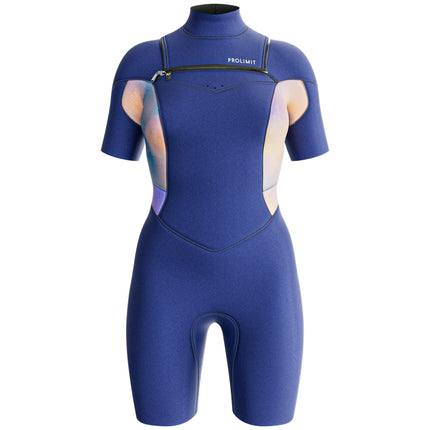 Prolimit Shorty Damen Fire Freezip 2/2mm Blau/Peach