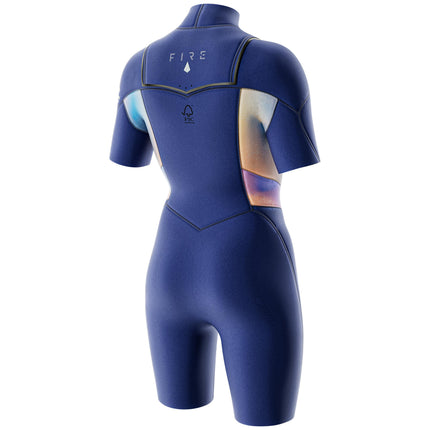 Prolimit Shorty Damen Fire Freezip 2/2mm Blau/Peach