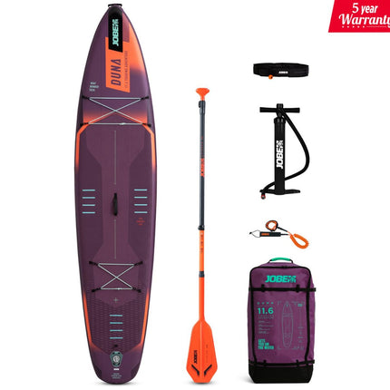 JOBE Aufblasbares SUP Duna 11,6 Paket Lila