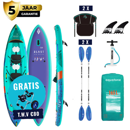 Aquatone Aufblasbares Kajak Blast 13'6 Paket