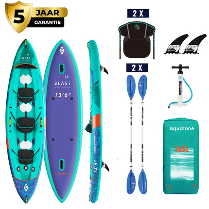 Aquatone Aufblasbares Kajak Blast 13'6 Paket