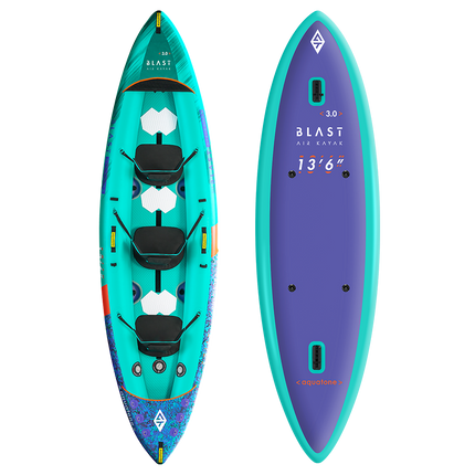 Aquatone Aufblasbares Kajak Blast 13'6 Paket