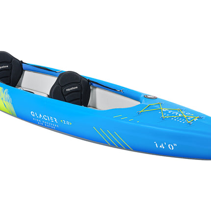 Aquatone Aufblasbares Kajak Glacier 14'0 Paket