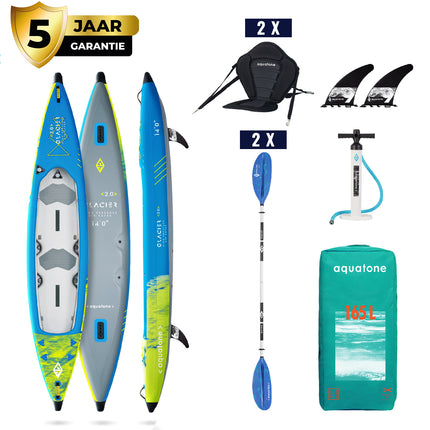 Aquatone Aufblasbares Kajak Glacier 14'0 Paket