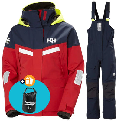 Helly Hansen Segelanzug Damen Pier 4.0 Rot/Dunkelblau
