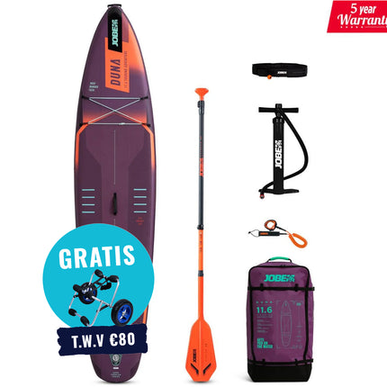 JOBE Aufblasbares SUP Duna 11,6 Paket Lila