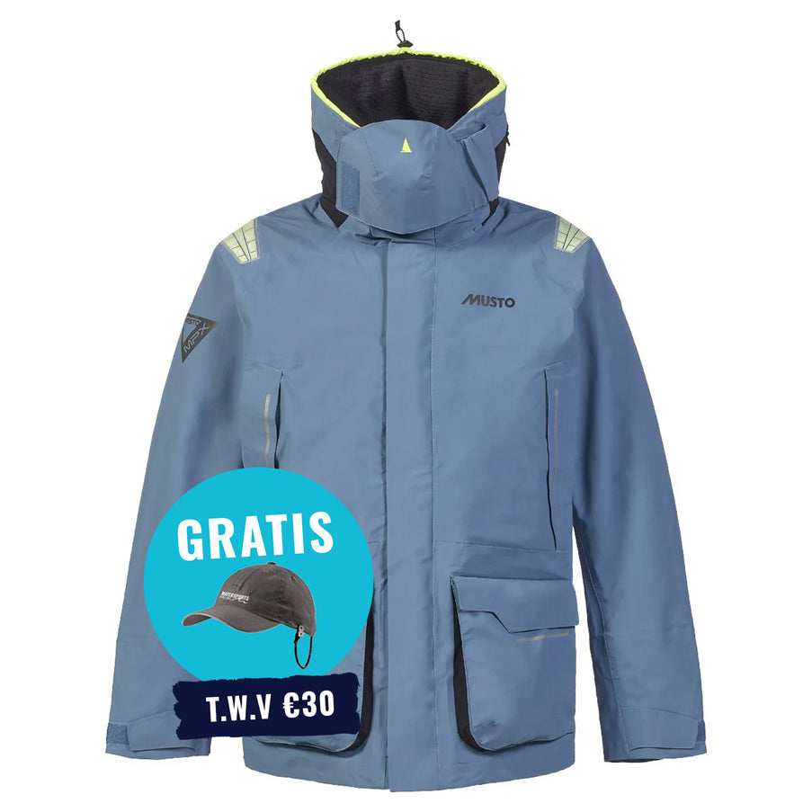 Musto Segeljacke Herren MPX Gore-Tex Pro Offshore 2.0 Grau-Blau