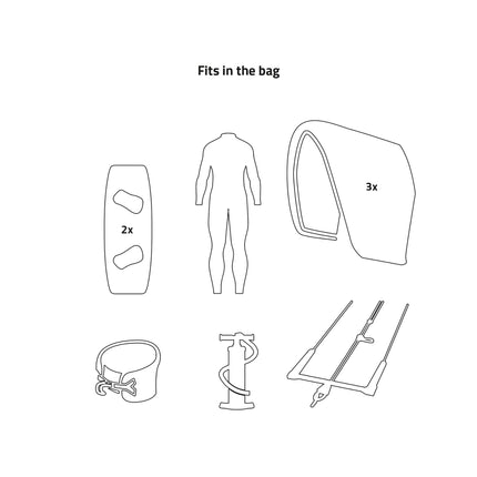 Prolimit Prolimit Kitesurf Reiskoffer Deluxe Zwart/Oranje