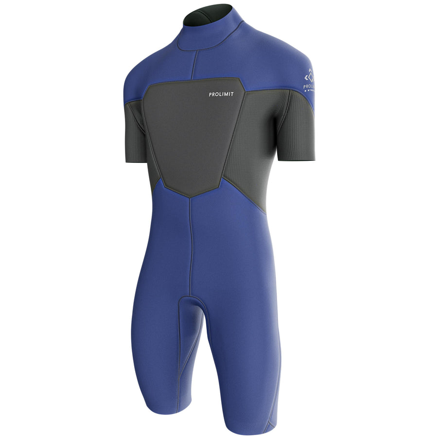 Prolimit Shorty Herren Steamer V-Zip 2/2MM Blau/Grau
