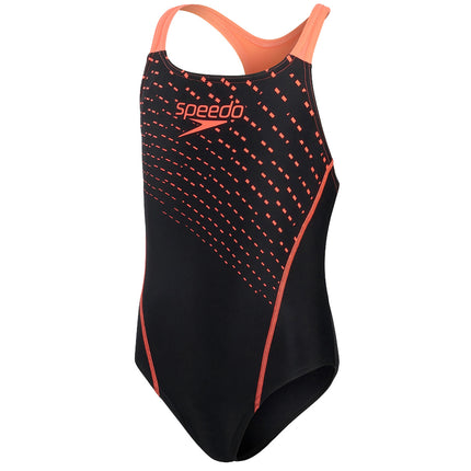 Speedo Speedo Badpak Meisjes Eco Medly Logo Medalist Zwart/Roze