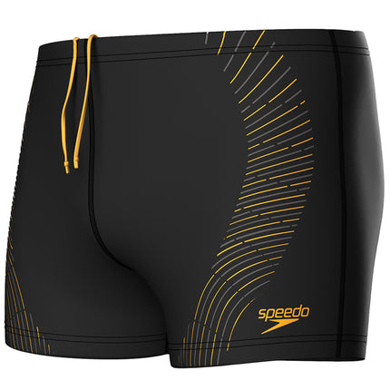 Speedo Speedo Zwemboxer Heren Eco Tech Print Zwart/Oranje