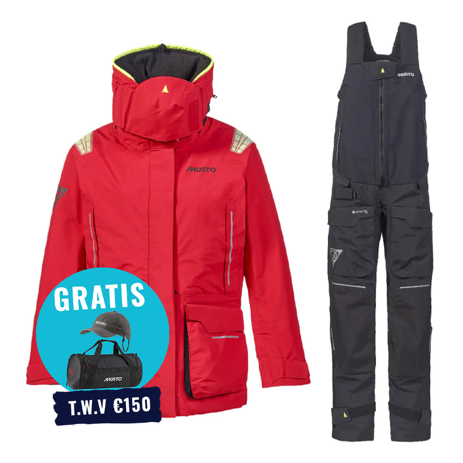 Musto Segelanzug Damen MPX Offshore Rot/Schwarz