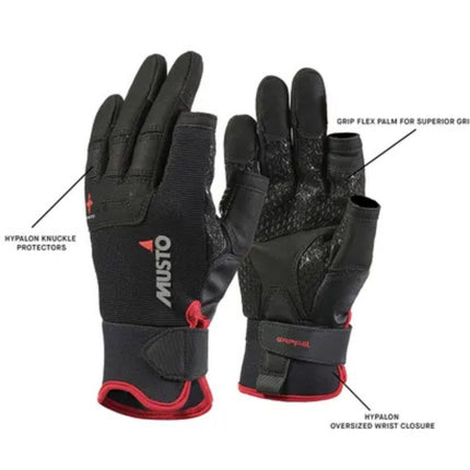 Musto Zeilhandschoenen Performance LF 2.0 Zwart