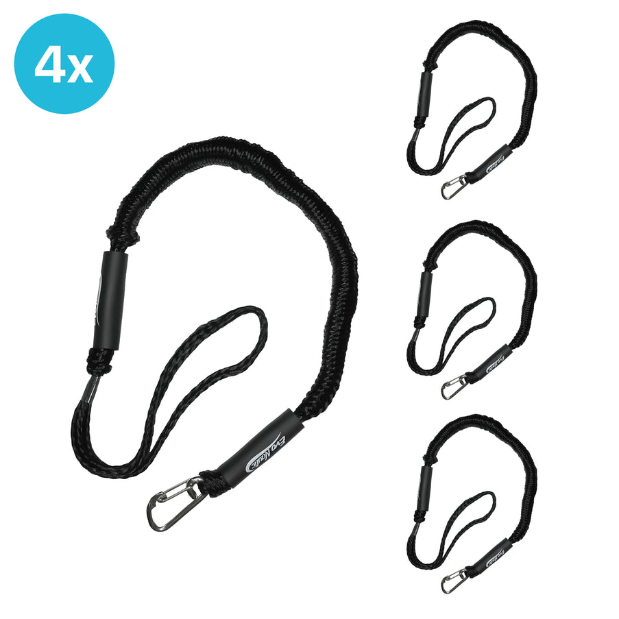 4 Stück EvoNautic Festmacher/Bungee-Leine 120–170 cm