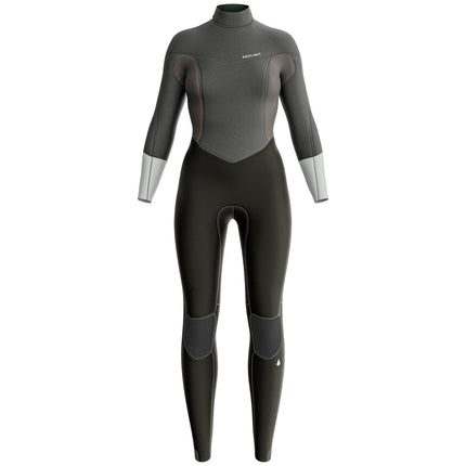 Prolimit Wetsuit Dames Fire Steamer V-Zip 5/4MM Zwart/Grijs
