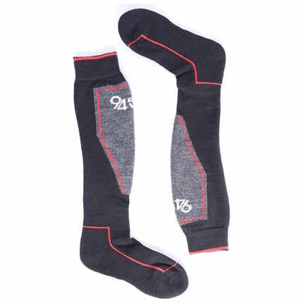 94activewear 94activewear Skisokken Merinowol Zwart/Rood 2-paar