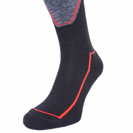 94activewear 94activewear Skisokken Merinowol Zwart/Rood 2-paar