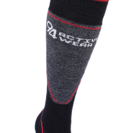 94activewear 94activewear Skisokken Merinowol Zwart/Rood 2-paar