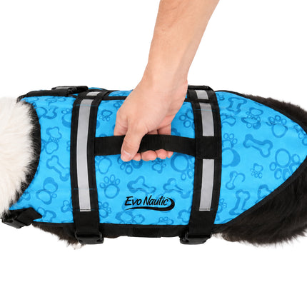 EvoNautic Hunde Schwimmweste Nylon Hellblau
