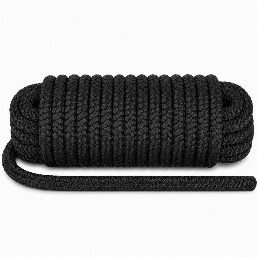 EvoNautic Landvast 12 mm 10 m 16-strengs Zwart