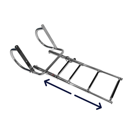 EvoNautic Zwemtrap Boot en Steiger Telescopisch 4+1 teden RVS316