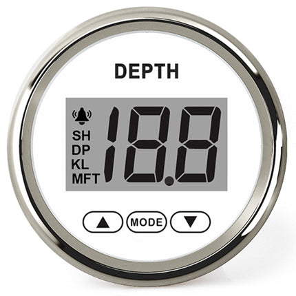 Hollex Dieptemeter 9-32V Wit en Zwart met Spiegeltransducer