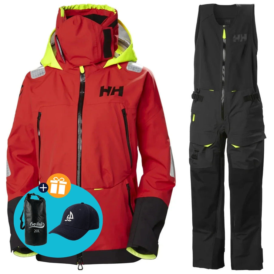 Helly Hansen Zeilpak Dames Aegir 2.0 Rood/Zwart