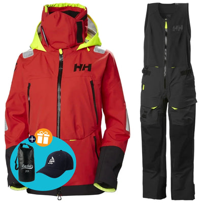 Helly Hansen Segelanzug Damen Aegir 2.0 Rot/Schwarz