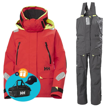 Helly Hansen Zeilpak Dames Skagen Rood/Zwart