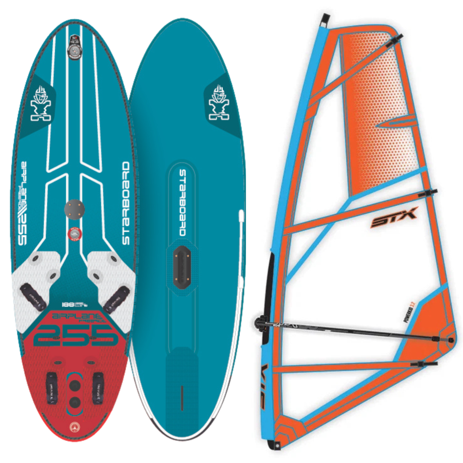Starboard Windsurf Board Airplane + STX Surfzeil Set PowerKid Rig