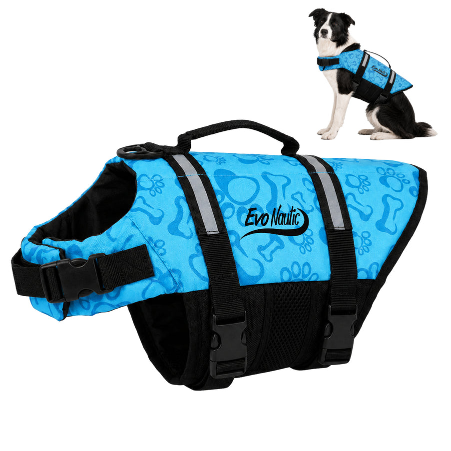 EvoNautic Hunde Schwimmweste Nylon Hellblau