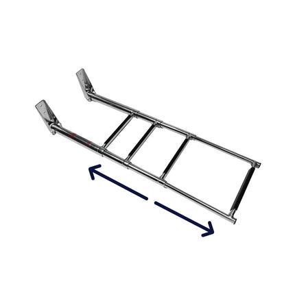 EvoNautic Zwemtrap Onder Platform Telescopisch 4-treden RVS316
