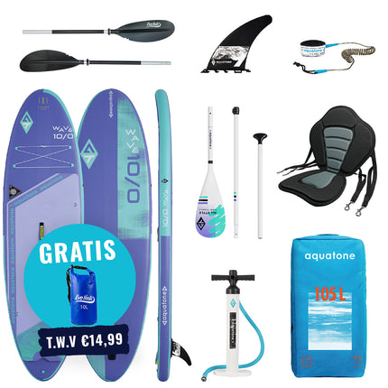 Aquatone Opblaasbare SUP Premium Lite Wave 10'0 Kajak Pakket