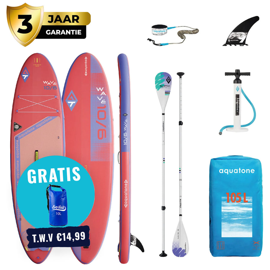 Aquatone Aufblasbares SUP Premium Lite Wave 10'6