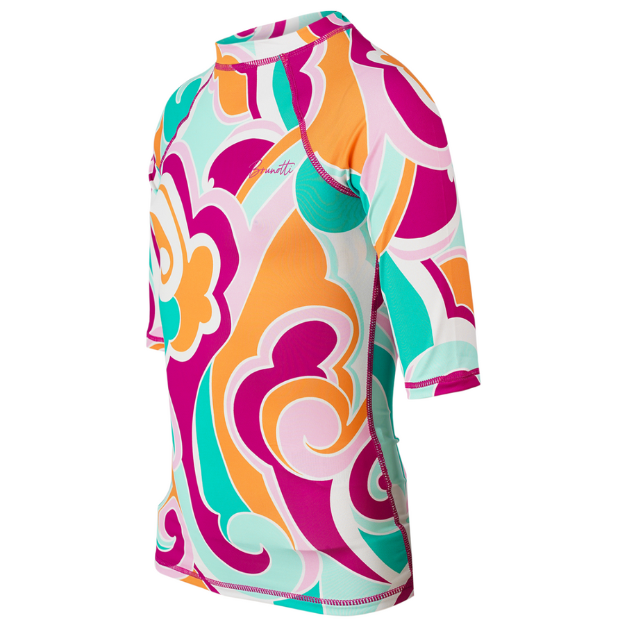 Brunotti Rashguard Meisjes Lineas-Swirl Roze