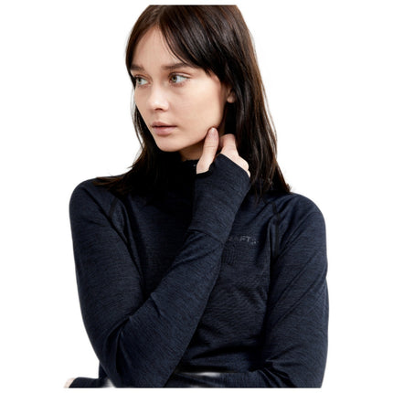 Craft Craft Thermoshirt Active Comfort Halve Rits Dames Zwart