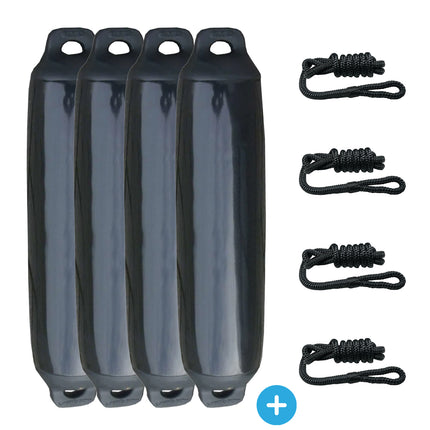 EvoNautic Fender/Stootwillen Pakket 42 x 10 cm Zwart
