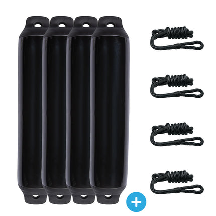 EvoNautic Fender/Stootwillen Pakket 55 x 12 cm Zwart