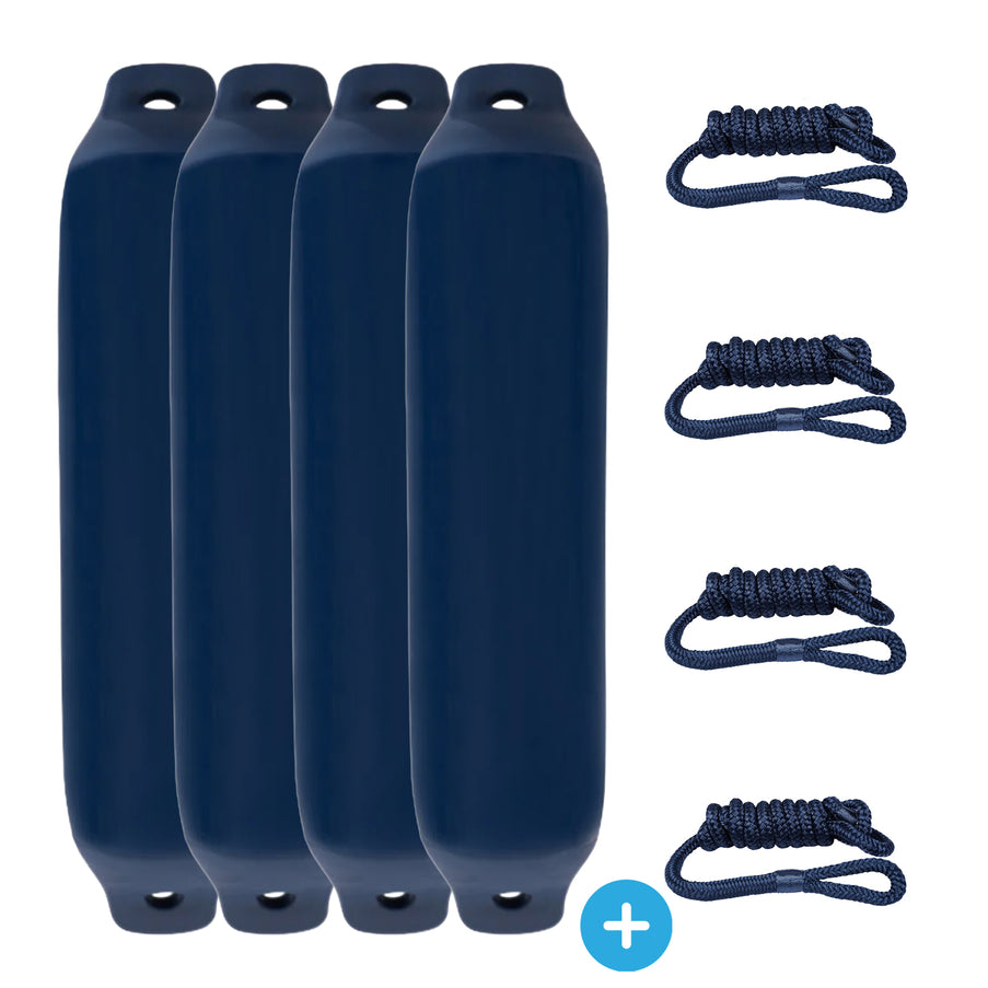 EvoNautic Fender/Stootwillen Pakket 55 x 12 cm Donkerblauw
