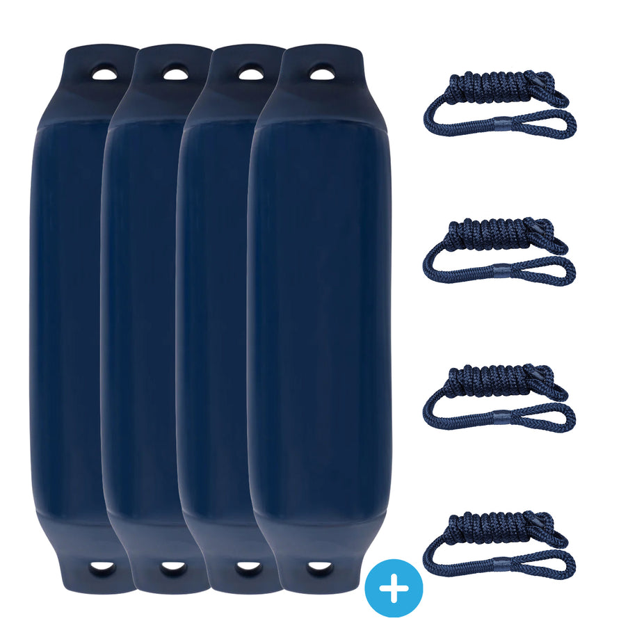 EvoNautic Fender/Stootwillen Pakket 60 x 16 cm Donkerblauw