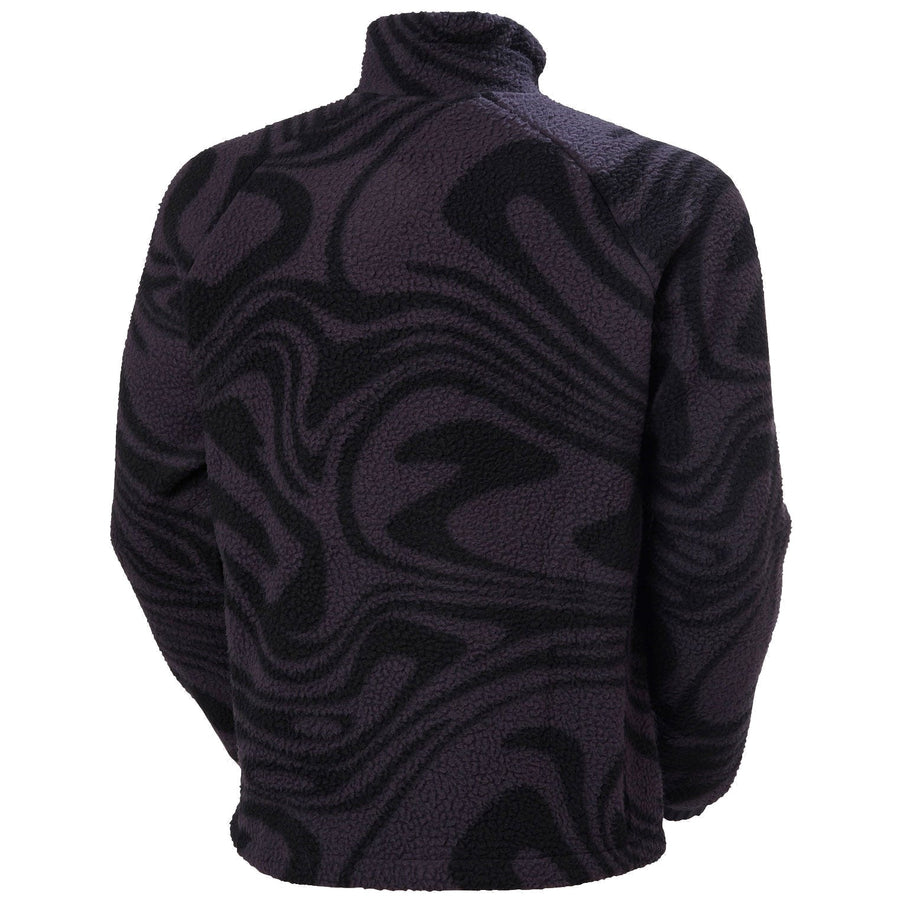 Helly Hansen Fleece Heren Panorama Print Zwart Achterkant