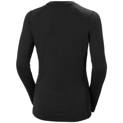 Helly Hansen Helly Hansen LIFA Merino Midweight Thermoshirt Crew Dames  Zwart