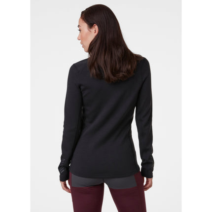 Helly Hansen Helly Hansen LIFA Merino Midweight Thermoshirt Crew Dames  Zwart
