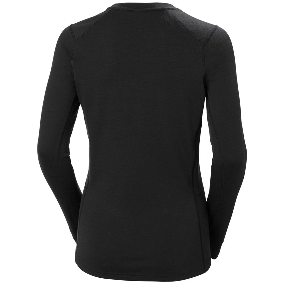 Helly Hansen LIFA Merino Midweight Thermoshirt Crew Dames  Zwart