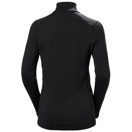 Helly Hansen LIFA Merino Midweight Thermoshirt Halve Rits Dames Zwart