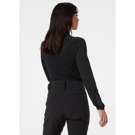 Helly Hansen LIFA Merino Midweight Thermoshirt Halve Rits Dames Zwart