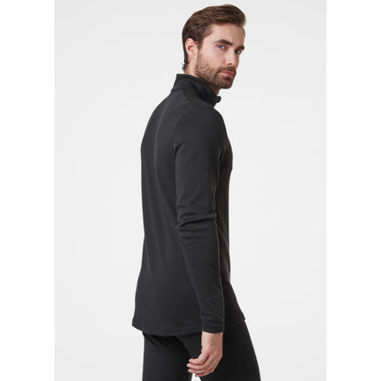 Helly Hansen LIFA Merino Midweight Thermoshirt Halve Rits Heren Zwart