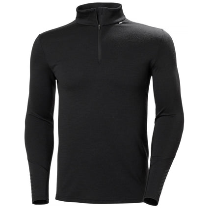 Helly Hansen LIFA Merino Midweight Thermoshirt Halve Rits Heren Zwart